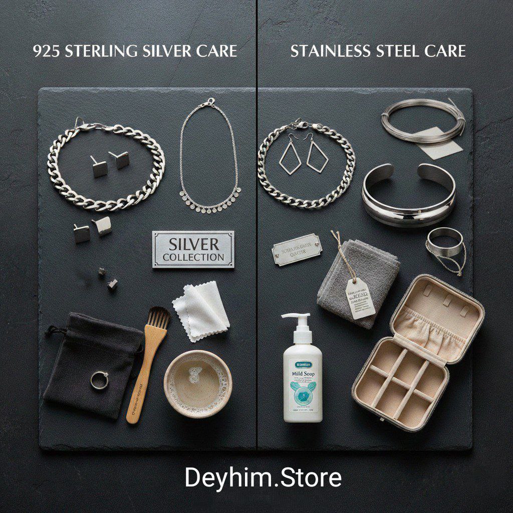 How to Care for Sterling Silver and Stainless Steel Jewelry So They Last for Years