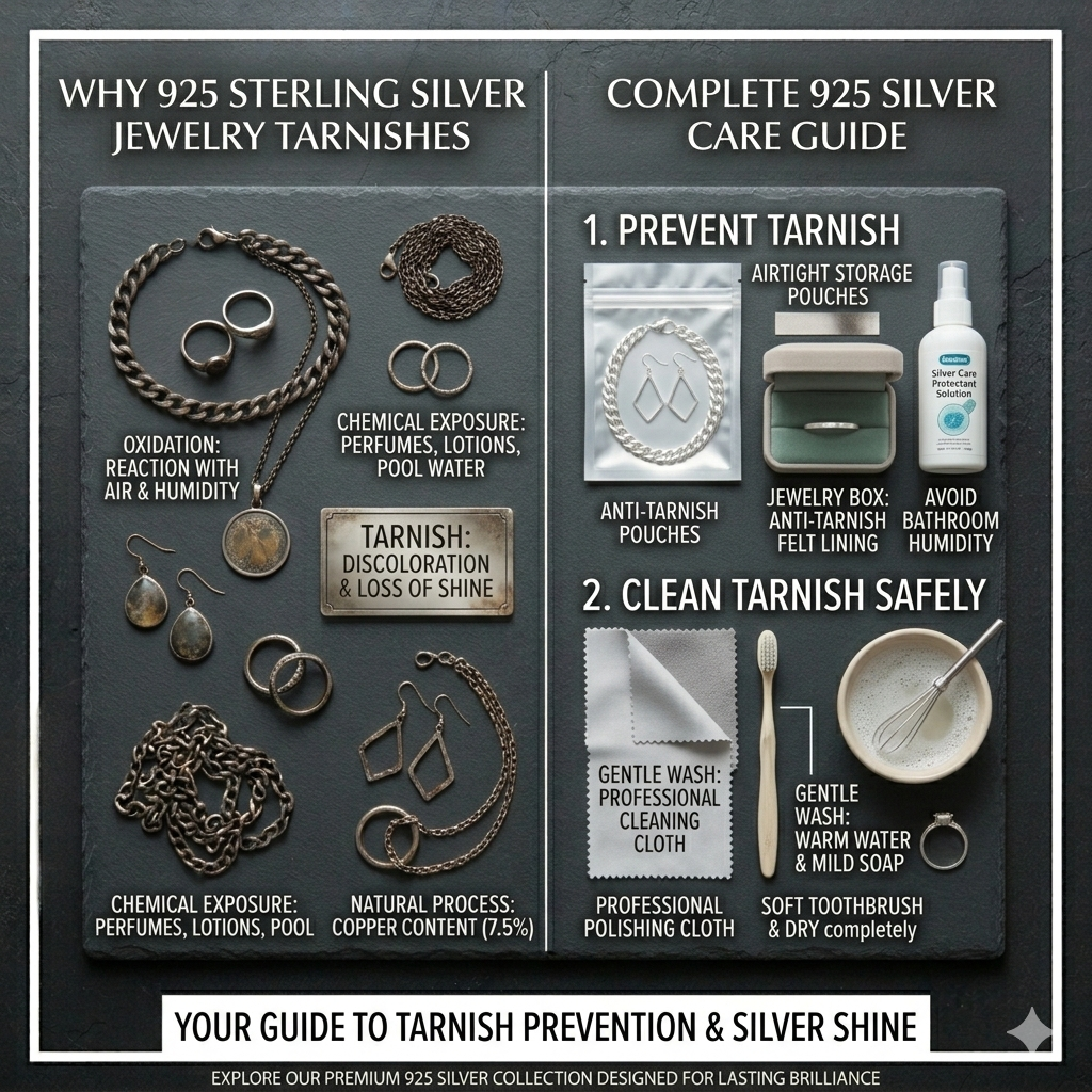 How to Prevent Silver Jewelry from Tarnishing | Complete 925 Silver Care Guide