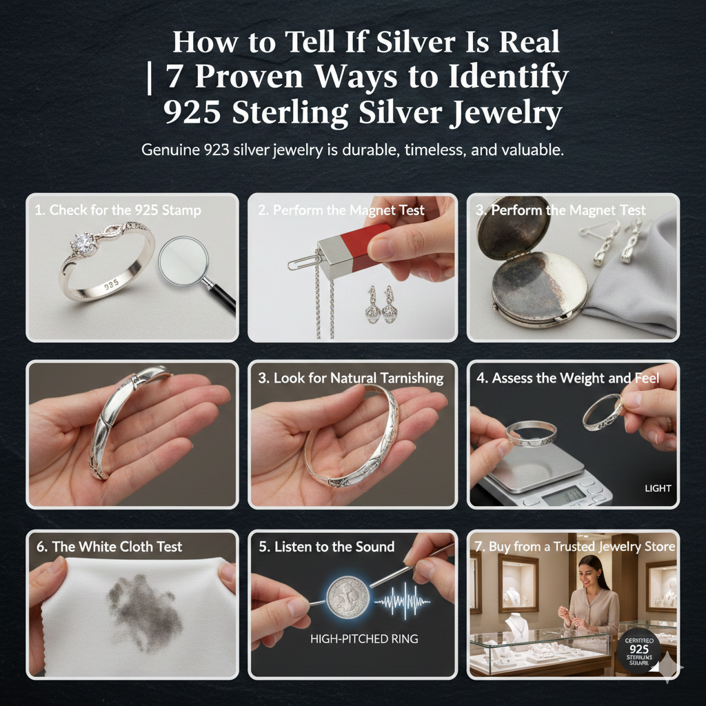 How to Tell If Silver Is Real | 7 Proven Ways to Identify 925 Sterling Silver Jewelry