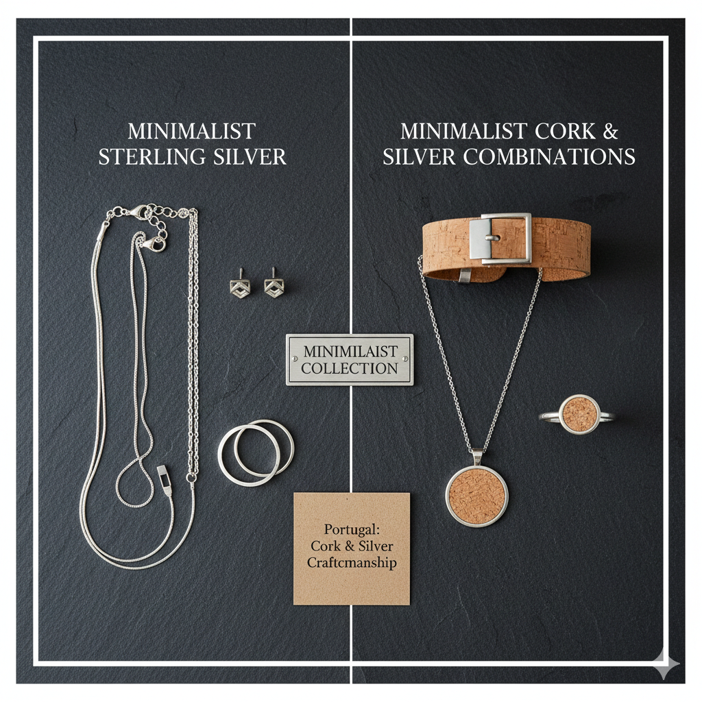 Minimalist Style with Silver and Cork Jewelry | A Professional Styling Guide