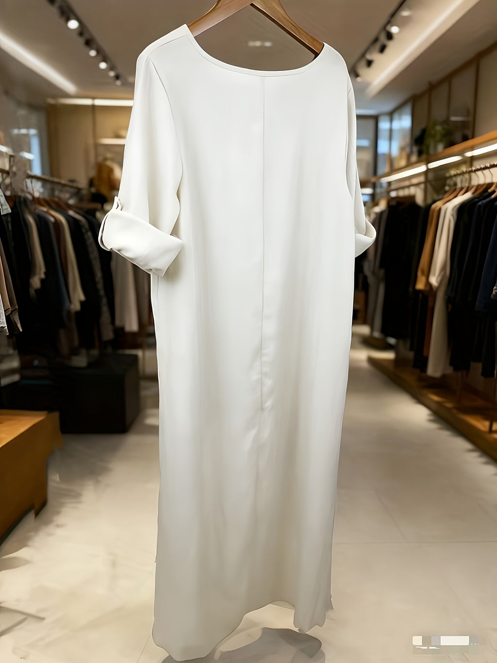 *Women’s Linen Asymmetrical Long Top – Loose Fit Vintage Tunic with Dipped Hem for Spring & Autumn