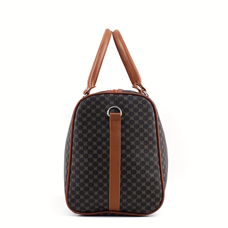 *Large Capacity PU Leather Travel Handbag – Stylish Business Travel Weekender Bag &amp; Crossbody Organizer for Men and Women