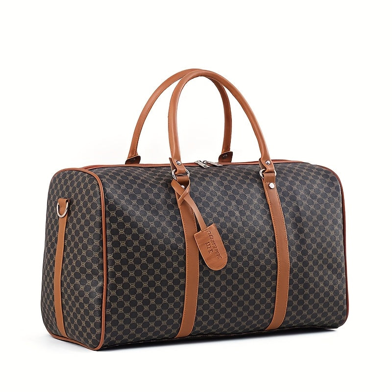 *Large Capacity PU Leather Travel Handbag – Stylish Business Travel Weekender Bag &amp; Crossbody Organizer for Men and Women