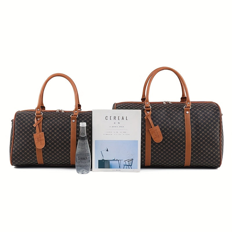 *Large Capacity PU Leather Travel Handbag – Stylish Business Travel Weekender Bag &amp; Crossbody Organizer for Men and Women