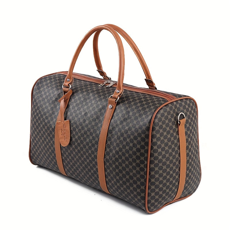 *Large Capacity PU Leather Travel Handbag – Stylish Business Travel Weekender Bag &amp; Crossbody Organizer for Men and Women