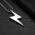 Men’s Lightning Pendant Necklace – Polished 304 Stainless Steel Durable Jewelry Gift for Him