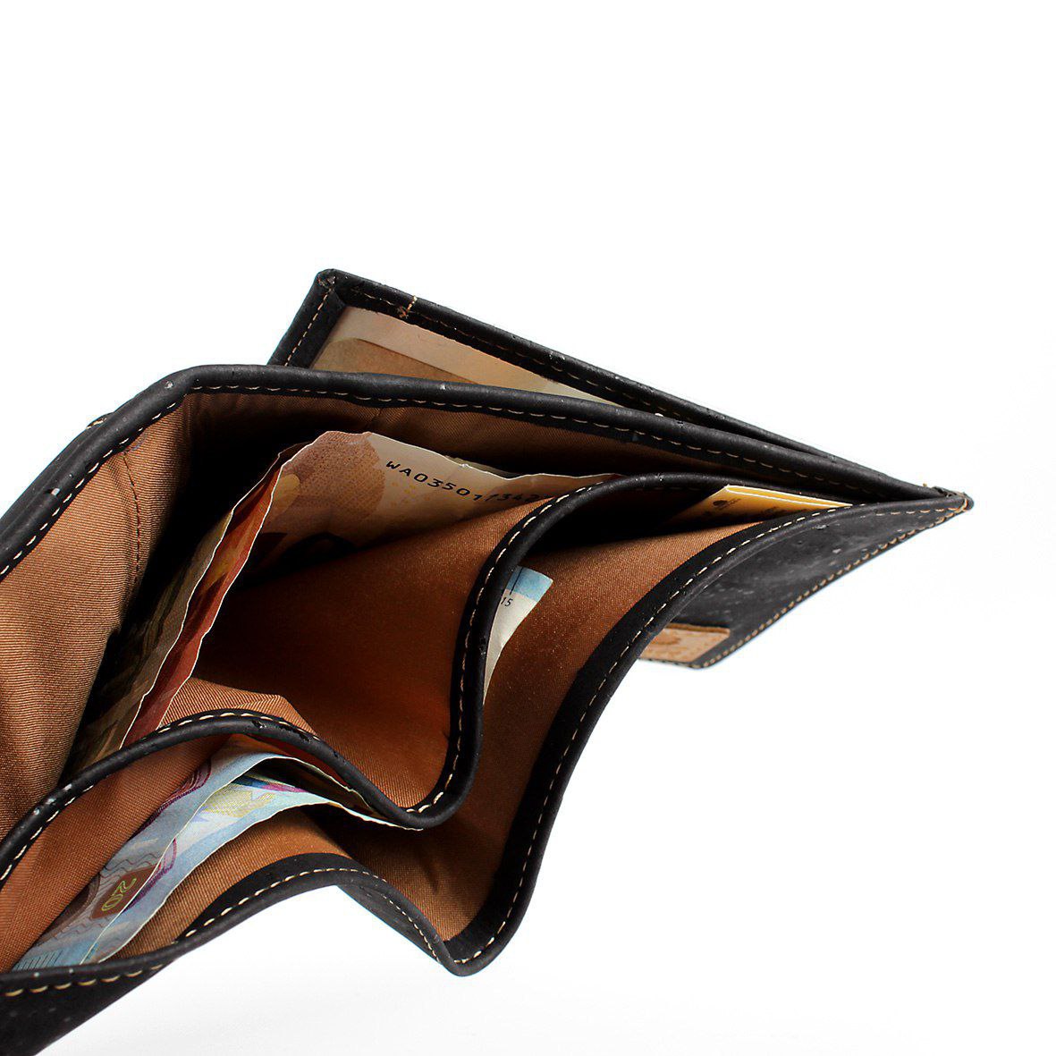 *Men’s Vegan Cork Wallet – Eco-Friendly Portuguese Cork Bifold Wallet with Coin Pocket | Sustainable Slim Card Holder