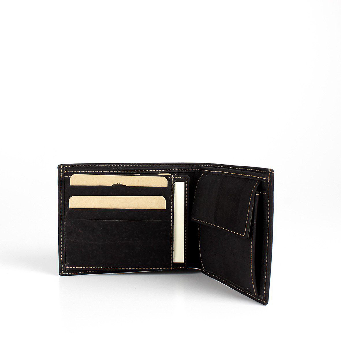*Men’s Vegan Cork Wallet – Eco-Friendly Portuguese Cork Bifold Wallet with Coin Pocket | Sustainable Slim Card Holder
