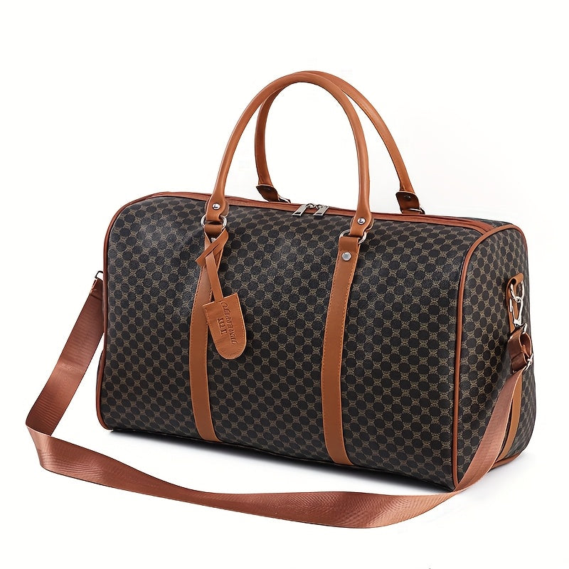 *Large Capacity PU Leather Travel Handbag – Stylish Business Travel Weekender Bag &amp; Crossbody Organizer for Men and Women