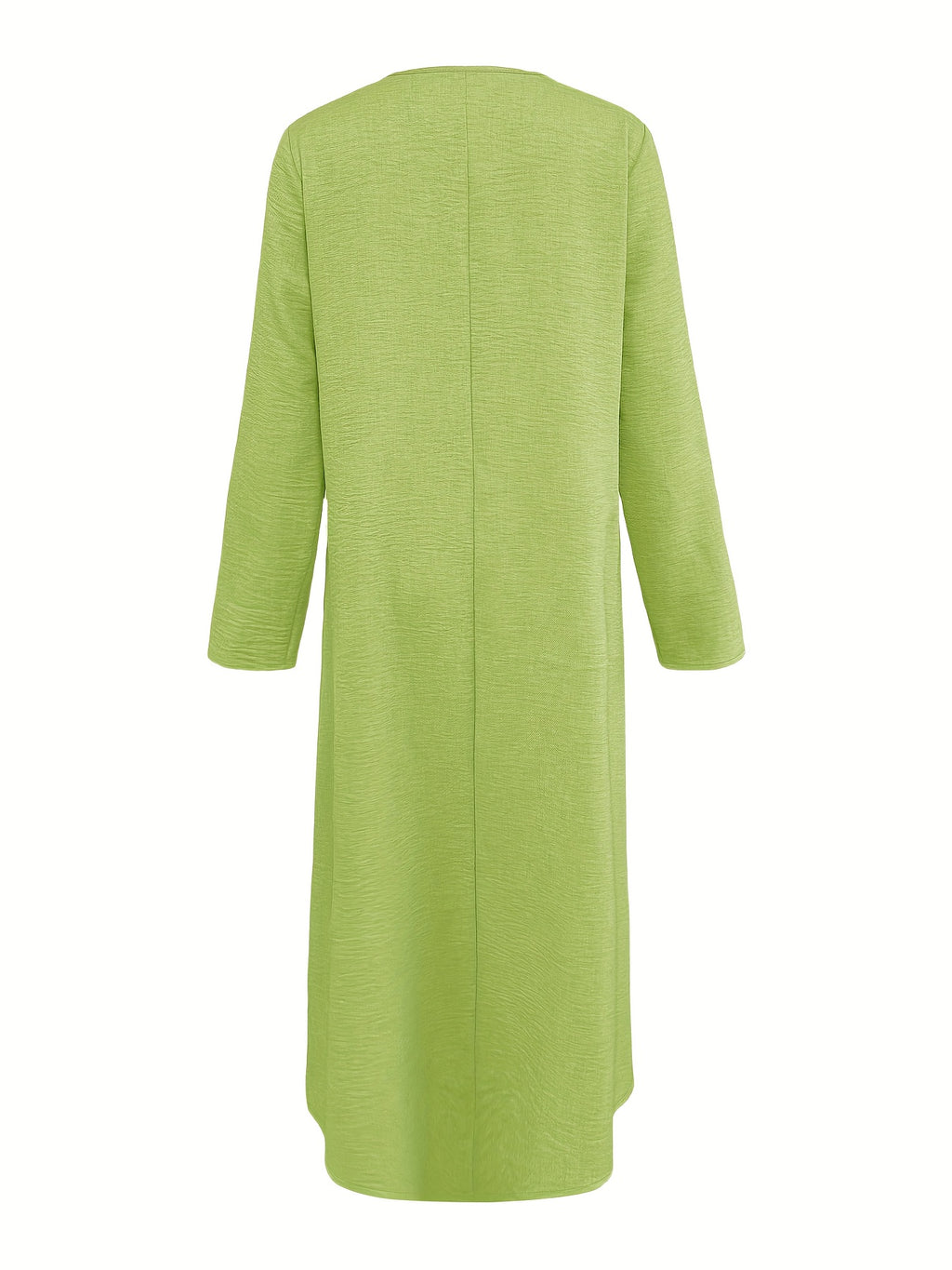 Linen V Neck Dress Women | Spring Autumn Long Sleeve Casual Vacation Dress Elegant A-Line