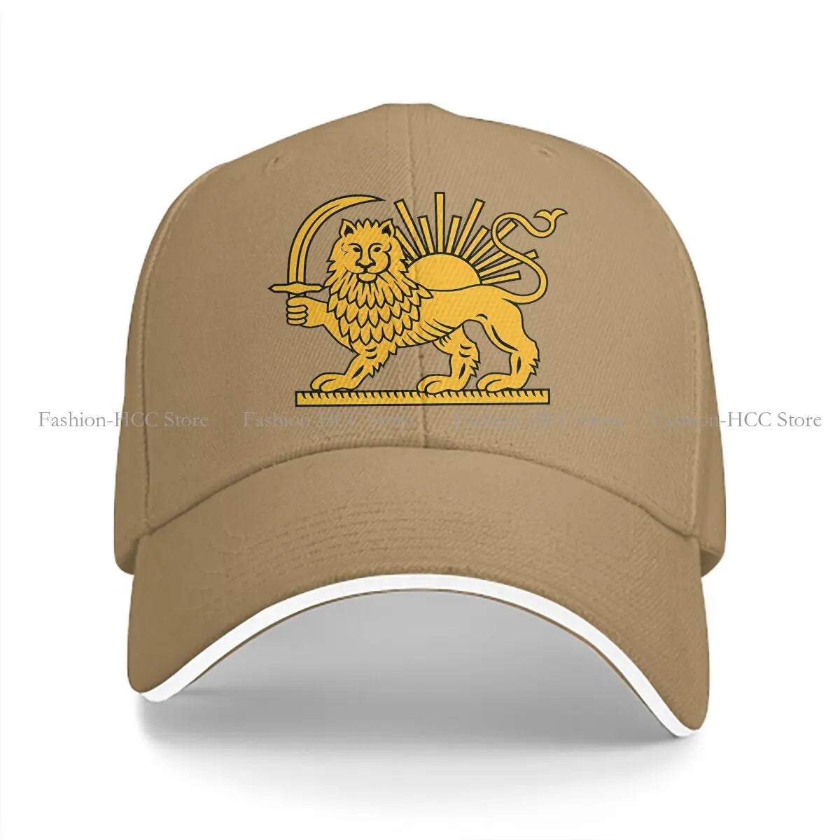 Iranian Lion & Sun Cap – Persia National Symbol Hip Hop Sun Visor Hat (Unisex, Adjustable)
