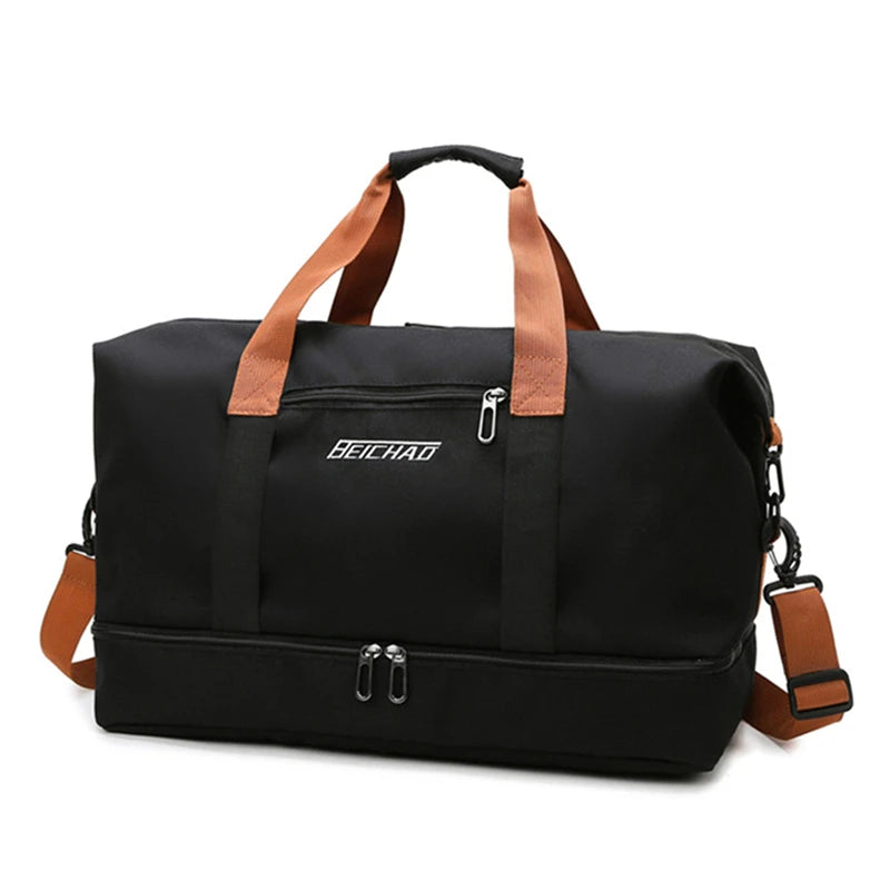 Large Capacity Travel Duffle Bag with Dry-Wet Separation – Waterproof Oxford Sports; Gym Travel Bag for Men and Women