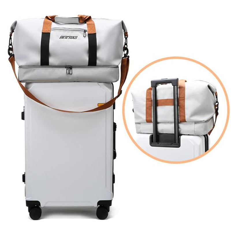 Large Capacity Travel Duffle Bag with Dry-Wet Separation – Waterproof Oxford Sports; Gym Travel Bag for Men and Women