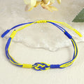 Handmade Love Knot Woven Bracelet – Color Blocking Adjustable Rope Charm Bracelet for Women; Men | Ethnic Friendship Jewelry Gift