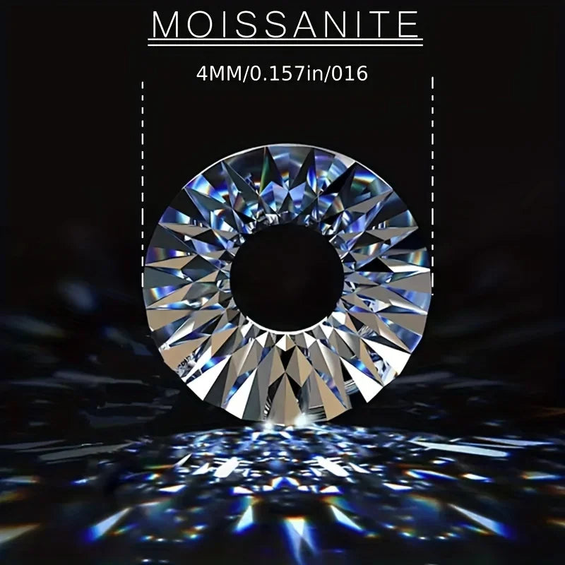 *925 Silver Moissanite Tennis Necklace – 4mm, Women’s Everyday & Party Jewelry