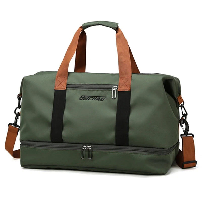 Large Capacity Travel Duffle Bag with Dry-Wet Separation – Waterproof Oxford Sports; Gym Travel Bag for Men and Women
