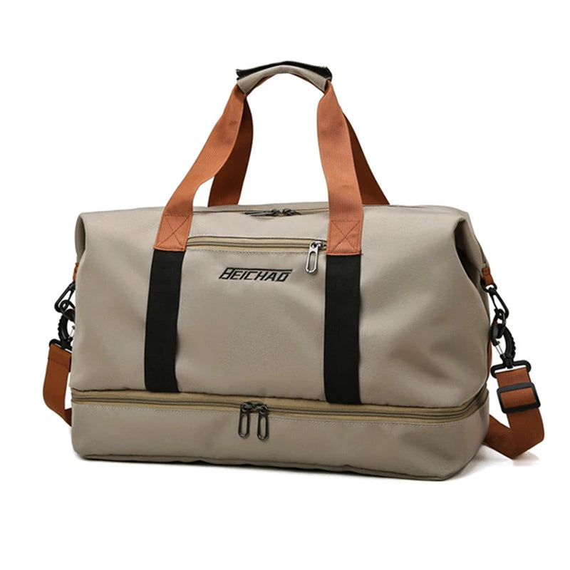 Large Capacity Travel Duffle Bag with Dry-Wet Separation – Waterproof Oxford Sports; Gym Travel Bag for Men and Women