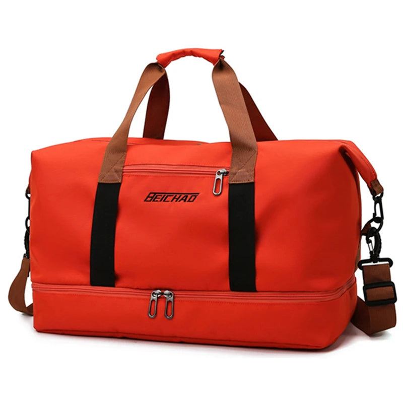 Large Capacity Travel Duffle Bag with Dry-Wet Separation – Waterproof Oxford Sports; Gym Travel Bag for Men and Women