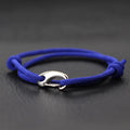 Double Layer Marine Rope Bracelet – Adjustable Nautical String Bracelet for Men; Women | Stainless Steel Casual Jewelry