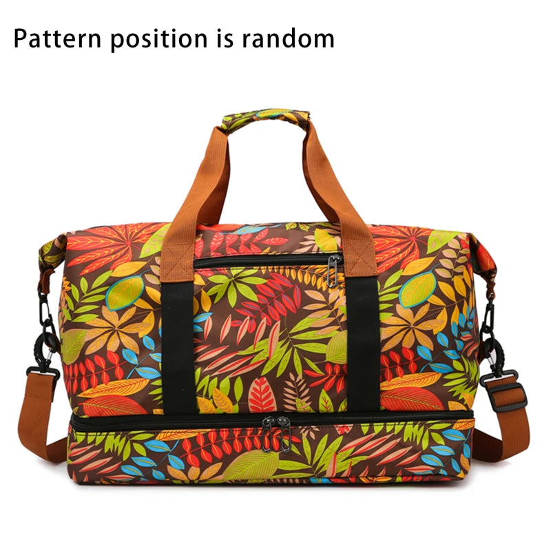 Large Capacity Travel Duffle Bag with Dry-Wet Separation – Waterproof Oxford Sports; Gym Travel Bag for Men and Women