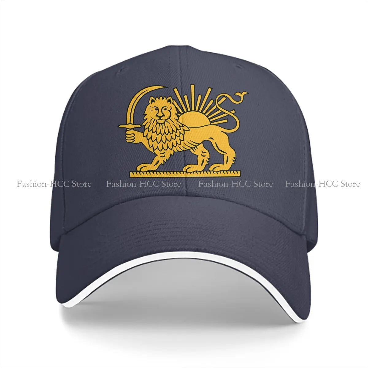 Iranian Lion & Sun Cap – Persia National Symbol Hip Hop Sun Visor Hat (Unisex, Adjustable)