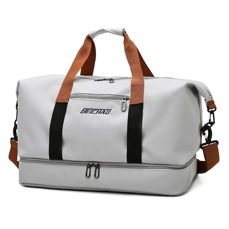 Large Capacity Travel Duffle Bag with Dry-Wet Separation – Waterproof Oxford Sports; Gym Travel Bag for Men and Women