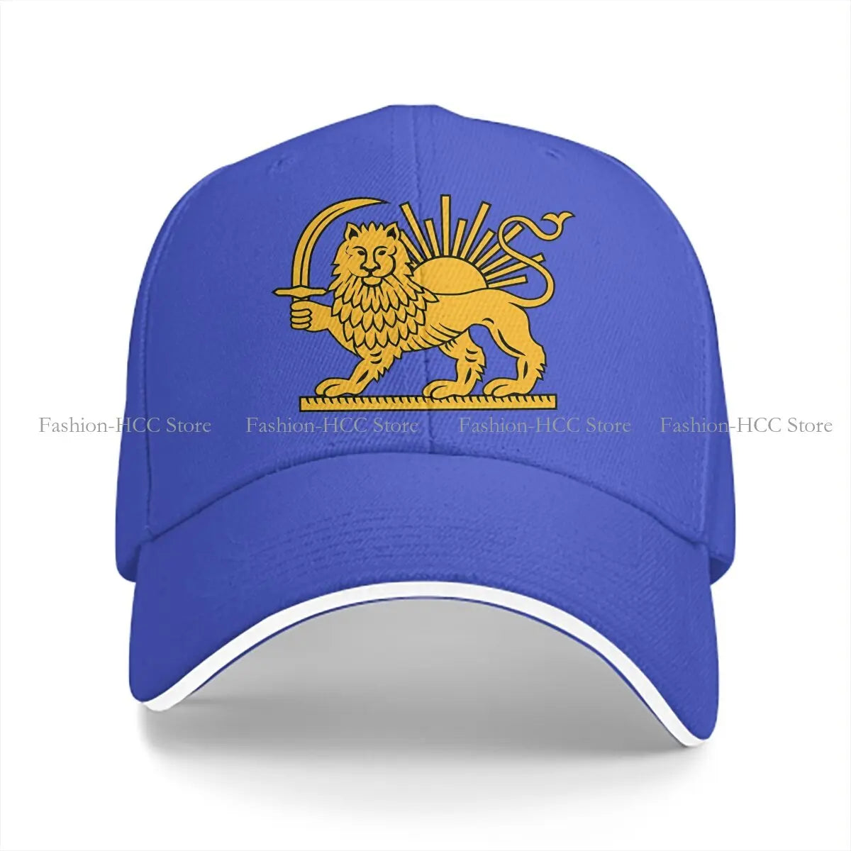 Iranian Lion & Sun Cap – Persia National Symbol Hip Hop Sun Visor Hat (Unisex, Adjustable)