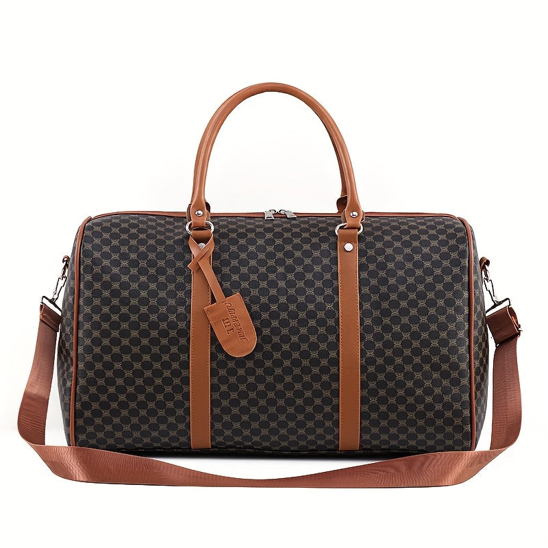 *Large Capacity PU Leather Travel Handbag – Stylish Business Travel Weekender Bag &amp; Crossbody Organizer for Men and Women