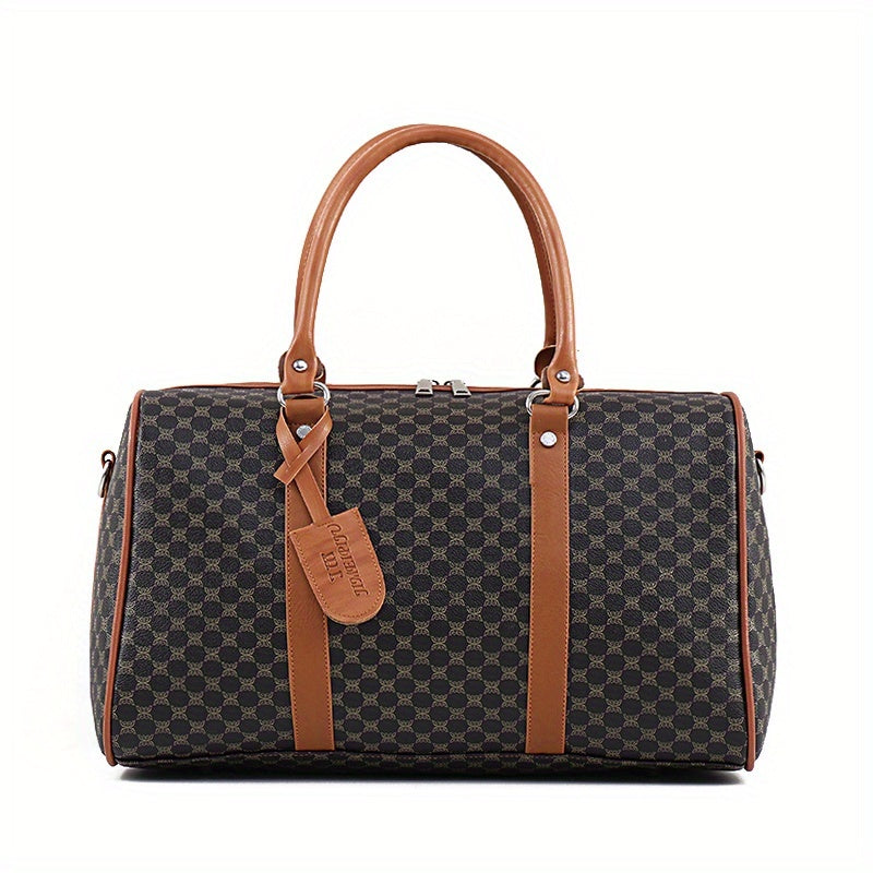 *Large Capacity PU Leather Travel Handbag – Stylish Business Travel Weekender Bag &amp; Crossbody Organizer for Men and Women