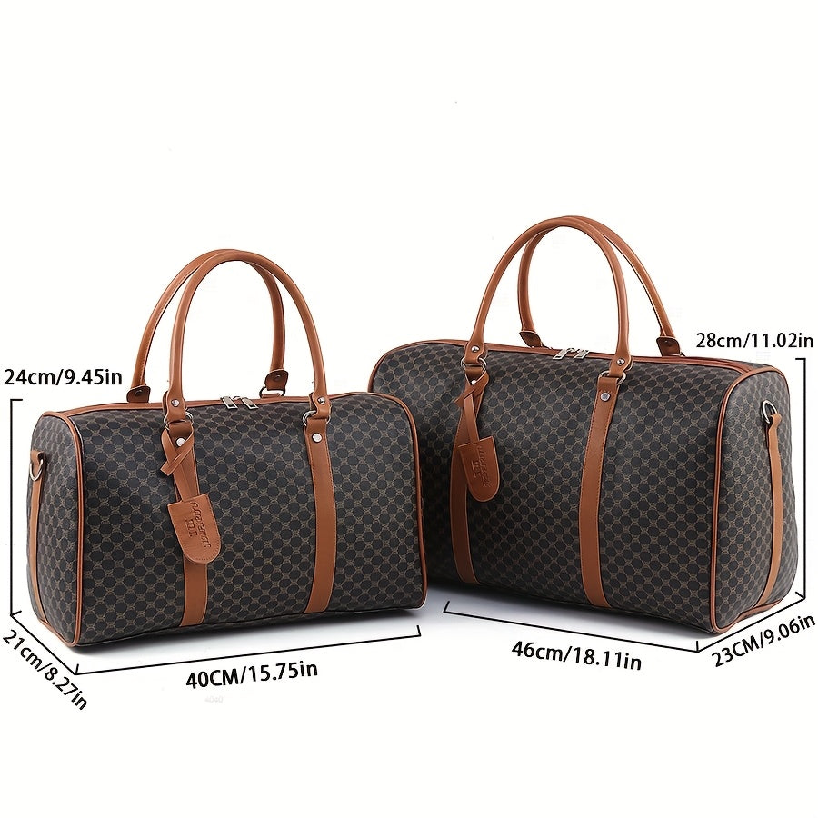 *Large Capacity PU Leather Travel Handbag – Stylish Business Travel Weekender Bag &amp; Crossbody Organizer for Men and Women